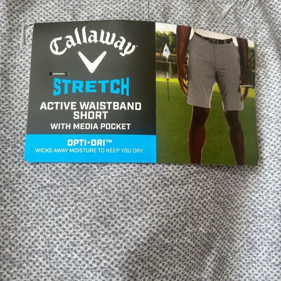 Callaway Men's Gray Active Waistband Shorts - Picture 1 of 6